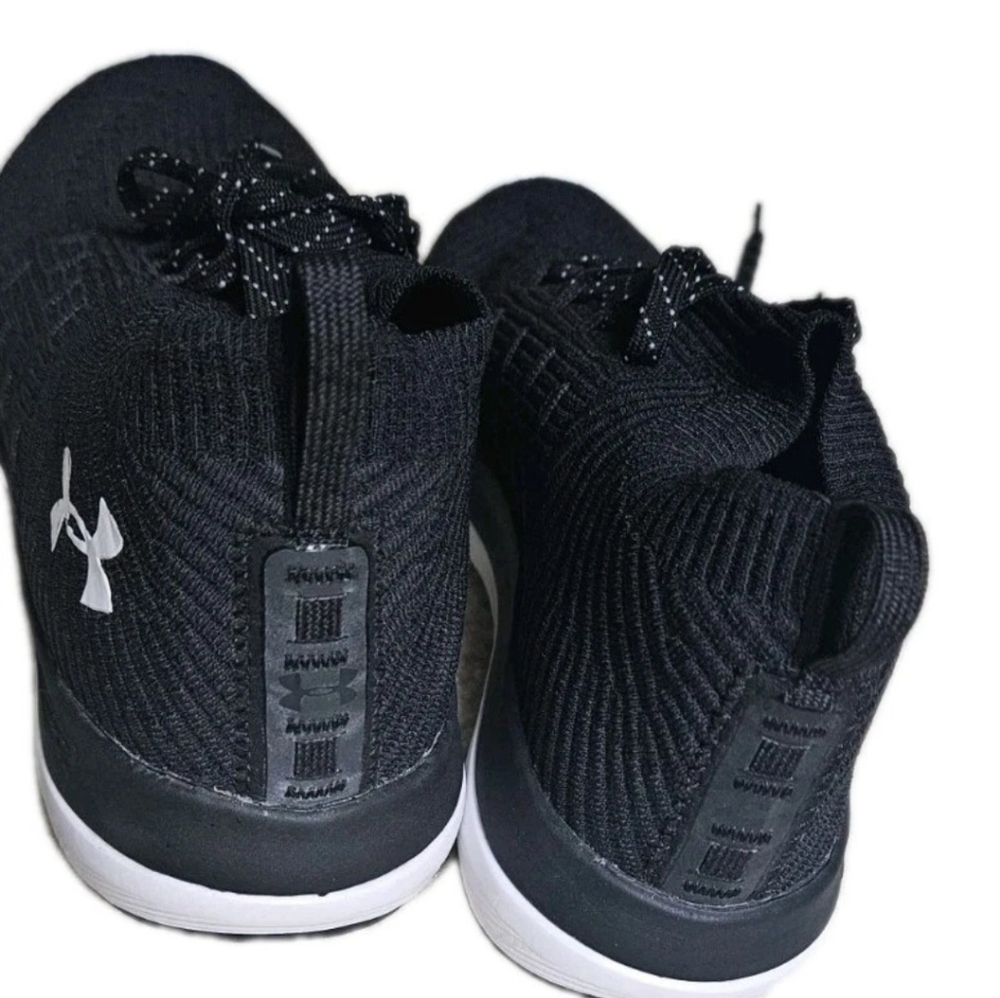 Women's Navy Knit Athletic Sneakers - Lace-Up Comfort - Picture 4 of 7